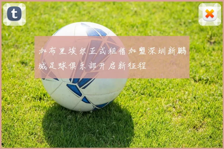 加布里埃尔正式租借加盟深圳新鹏城足球俱乐部开启新征程